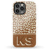 Boho Leopard 3D Initials iPhone Case